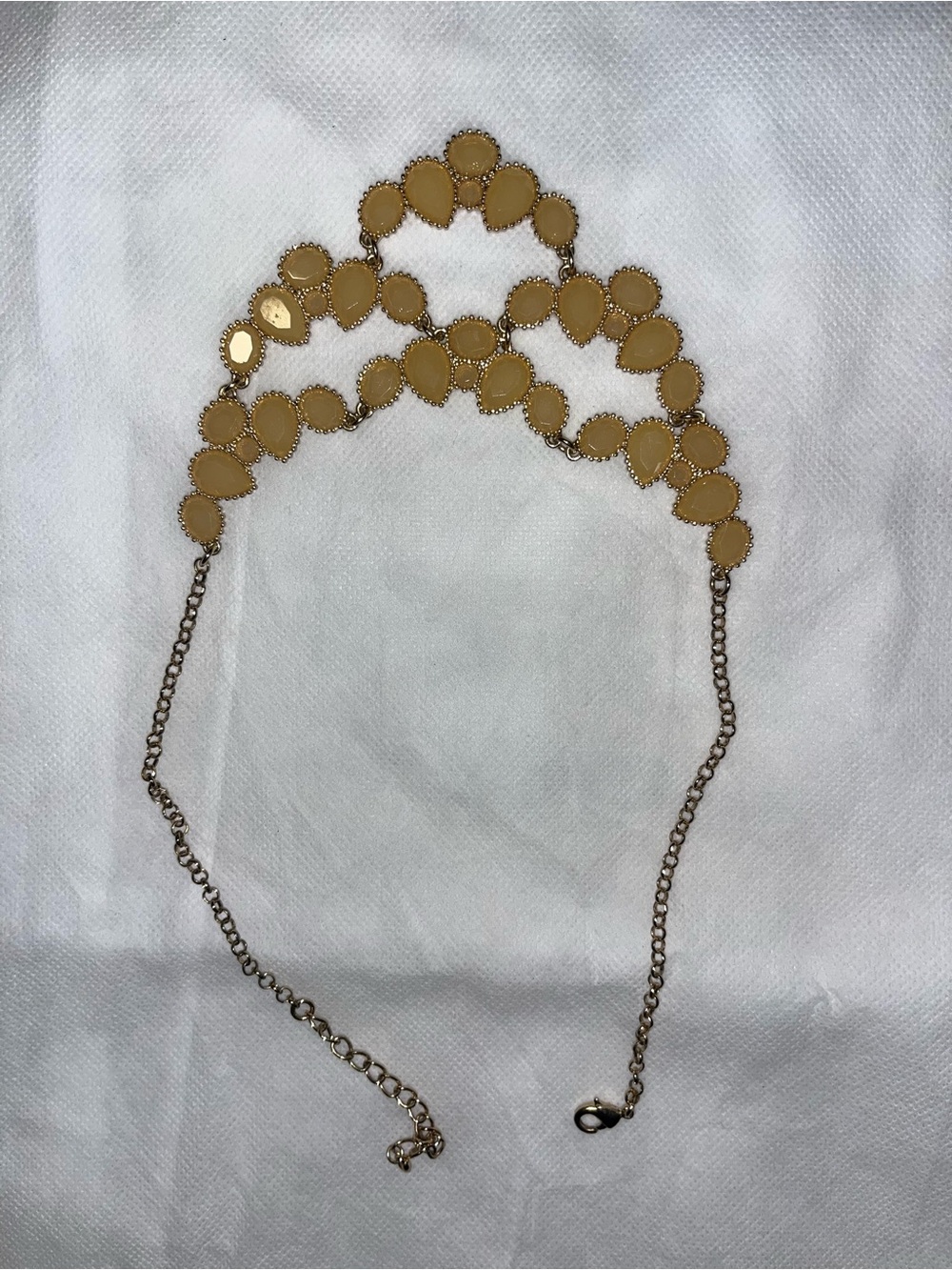 Francesca's Collections Gold Teardrop Layered Necklace